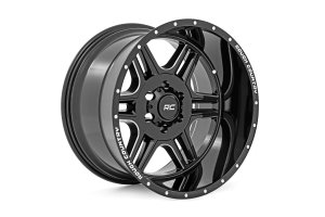 Chevrolet Tahoe Wheel - Rough Country - 92 Series, Machined One-Piece, 6 Double-Spoke, Milled Accents - Gloss Black - '07-'20 Chevrolet Tahoe Wheel - Rough Country - 92 Series, Machined One-Piece, 6 Double-Spoke, Milled Accents - Gloss Black - '07-'20
